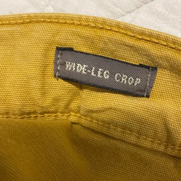 J. Crew Mustard Yellow Cropped Wide-Leg Pants - Picture 4 of 6